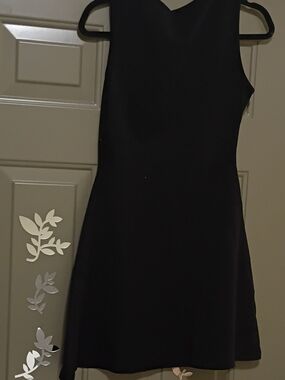 Classic Black Sleeveless Mini Dress — V-Neck Elegance